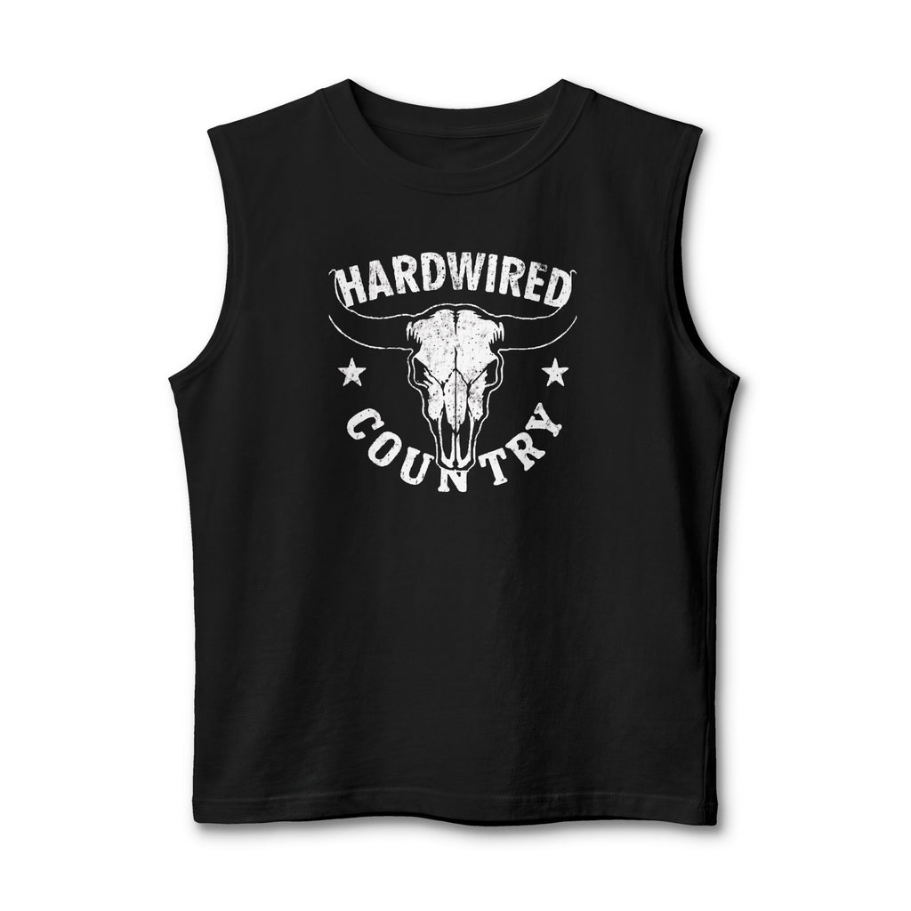 Hardwired Country Bull Skull Muscle Tank — Country Radio Tank Top