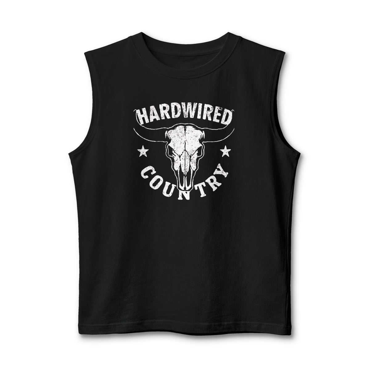 Hardwired Country Bull Skull Muscle Tank — Country Radio Tank Top