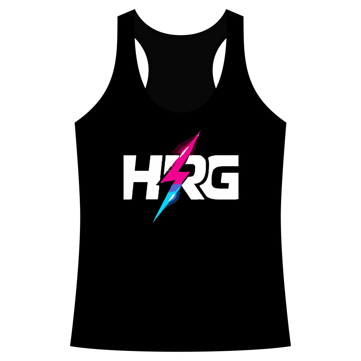 HRG Lightning Logo Women’s Racerback Tank — Hardwired Radio Group