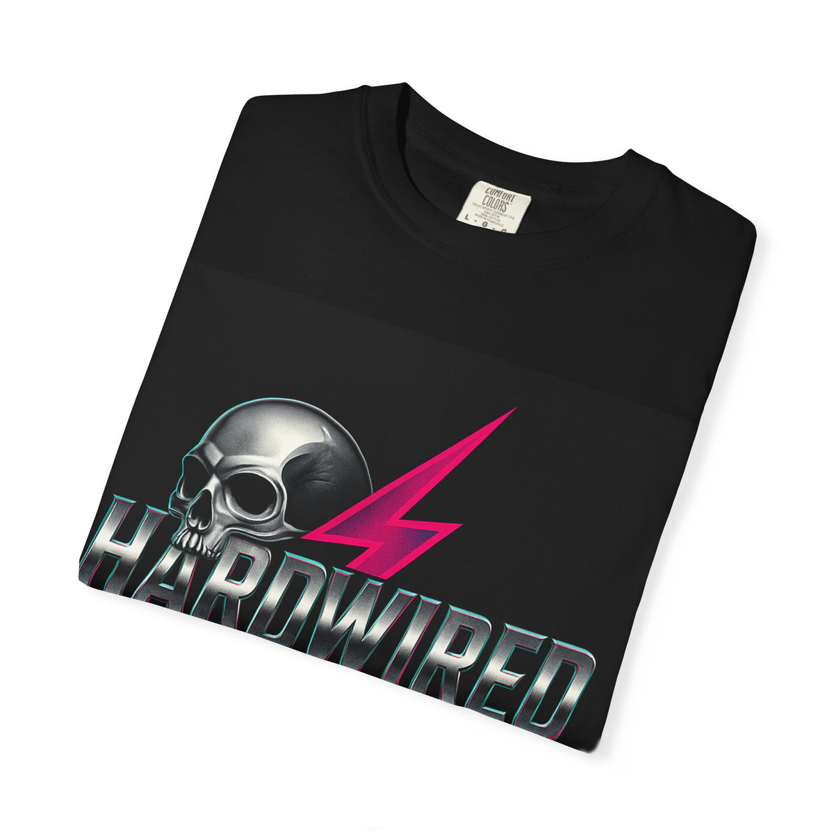 Hardwired Rock T-Shirt — Retro Skull Lightning Graphic Tee