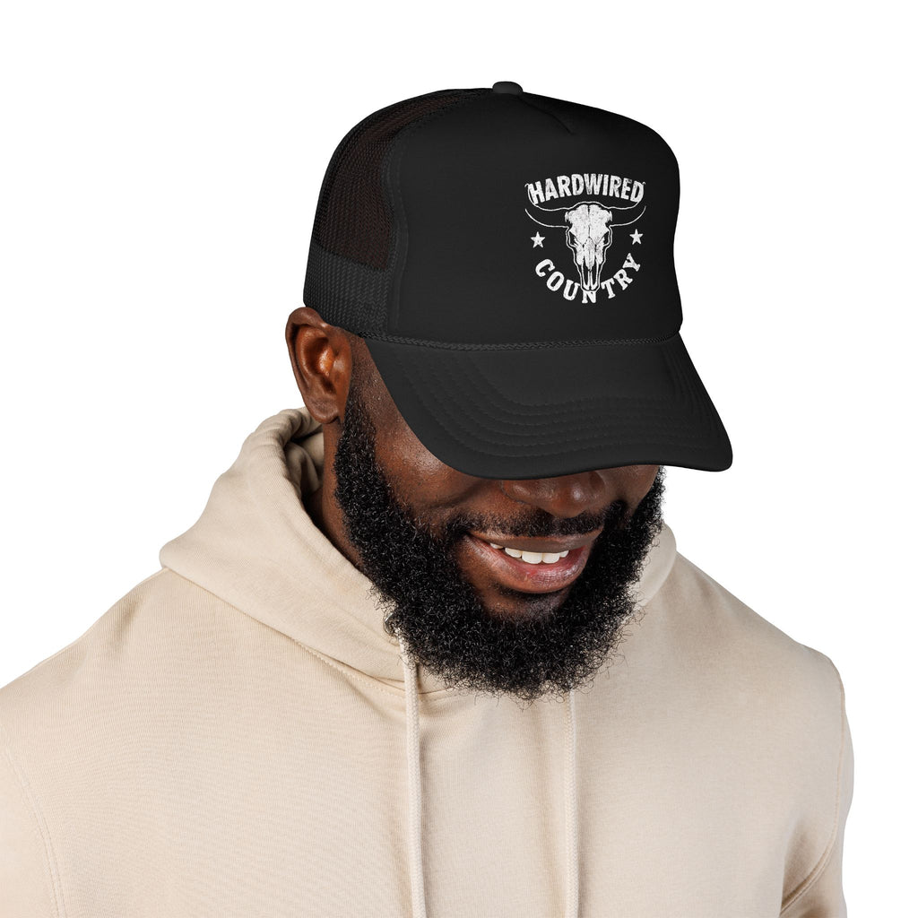 Hardwired Country Bull Skull Trucker Hat — Country Radio