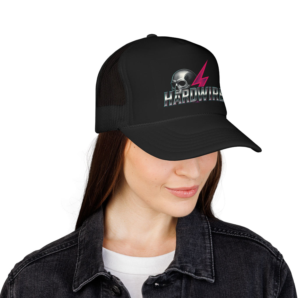Hardwired Rock Skull Lightning Trucker Hat — Rock Radio