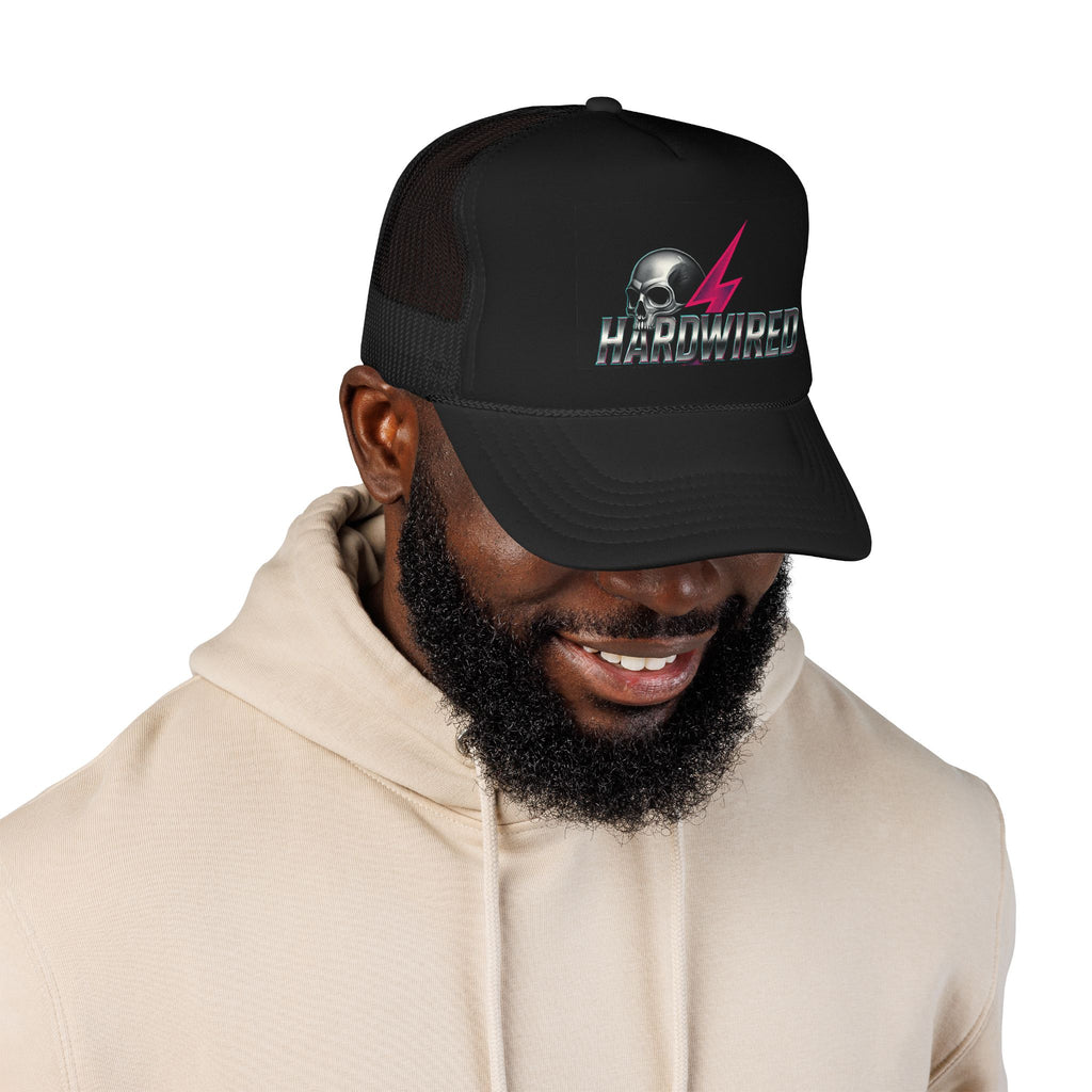 Hardwired Rock Skull Lightning Trucker Hat — Rock Radio