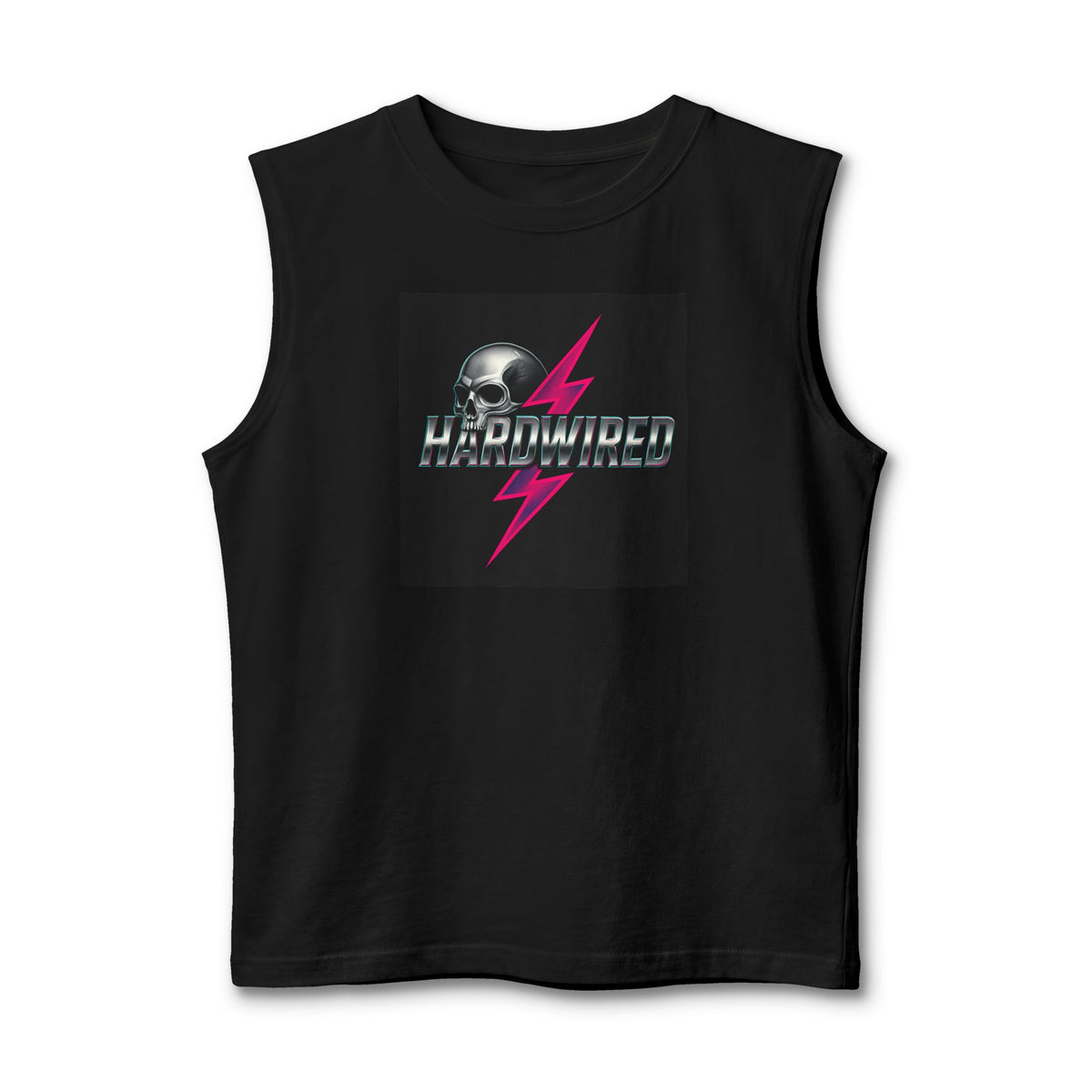 Hardwired Rock Skull Lightning Muscle Tank — Rock Radio Tank Top