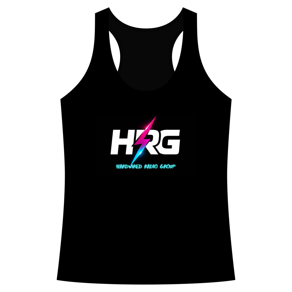 HRG Lightning Logo Women’s Racerback Tank — Hardwired Radio Group