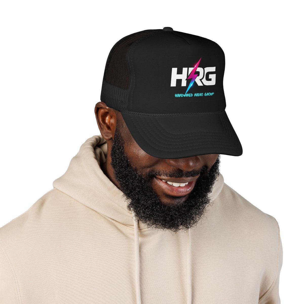 HRG Lightning Logo Trucker Hat — Hardwired Radio Group