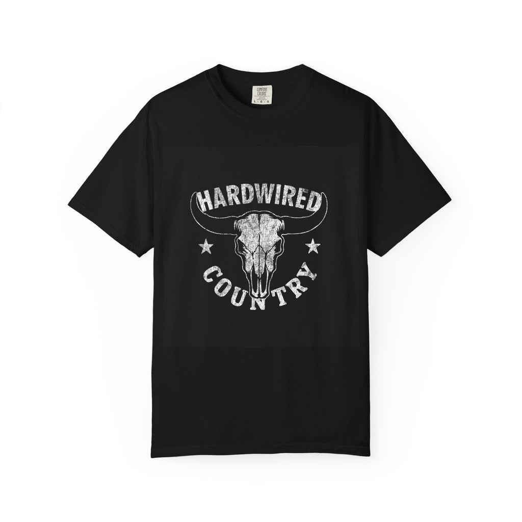 Hardwired Country T-Shirt — Western Skull Graphic