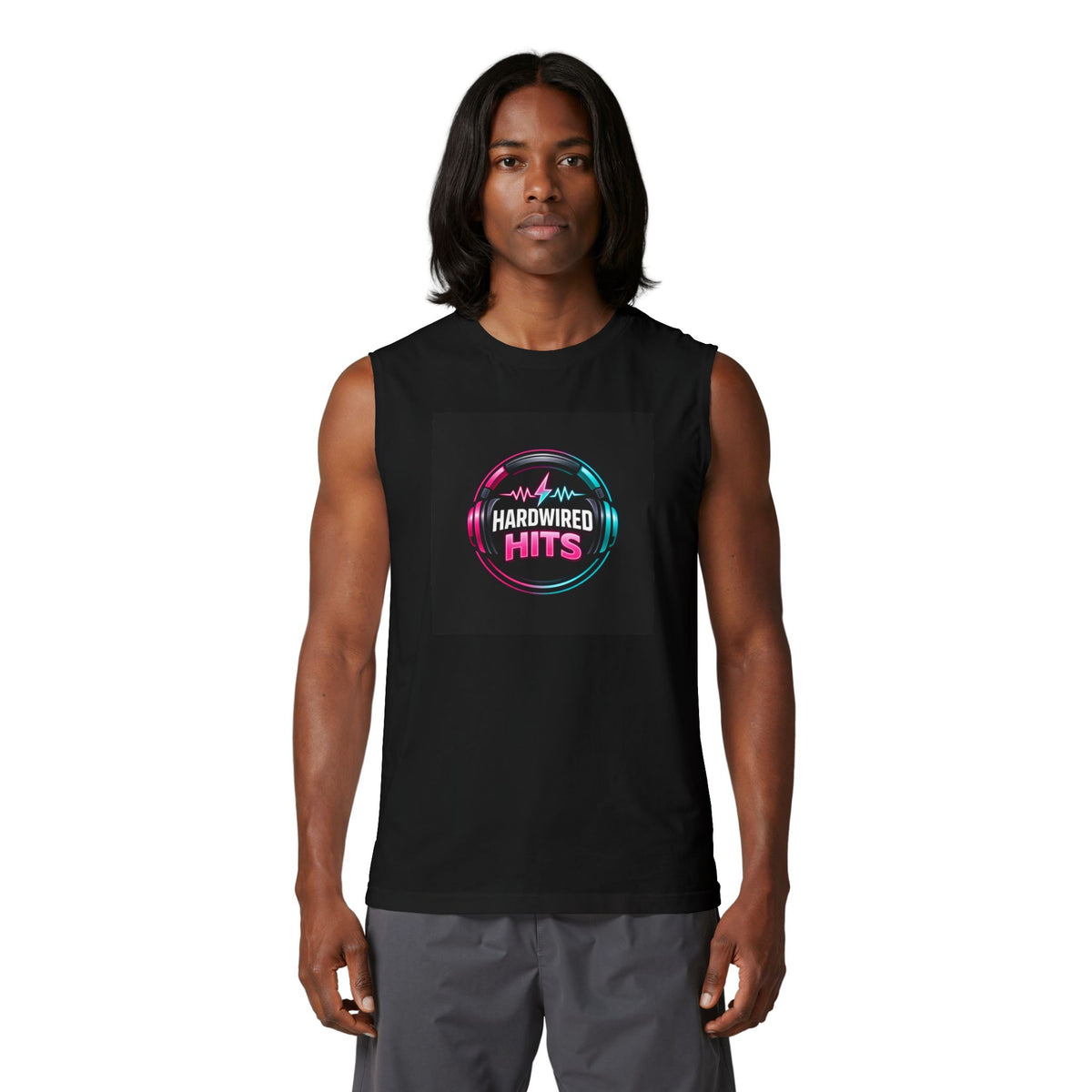 Hardwired Hits Muscle Tank — Hit Music Radio Tank Top