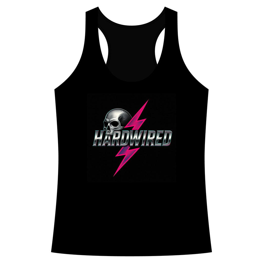 Hardwired Rock Skull Lightning Women’s Racerback Tank